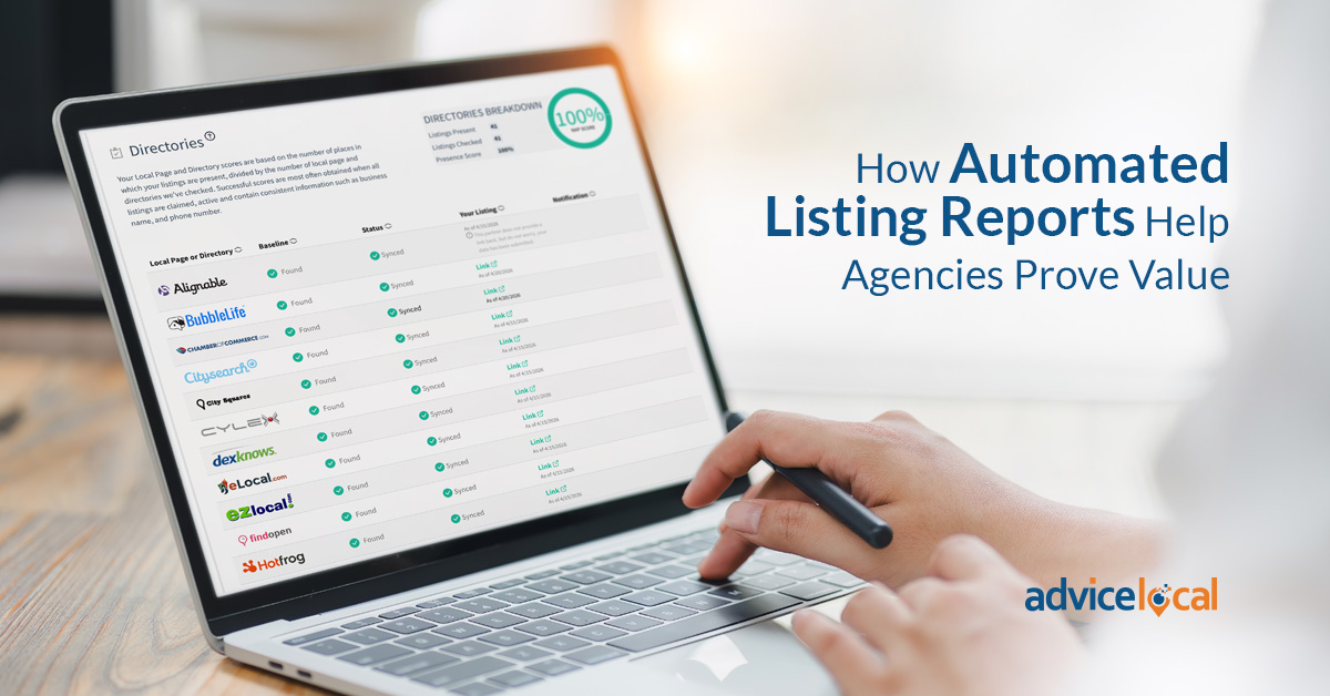 Automated listing reports for agencies.