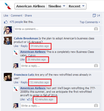American Airlines Facebook