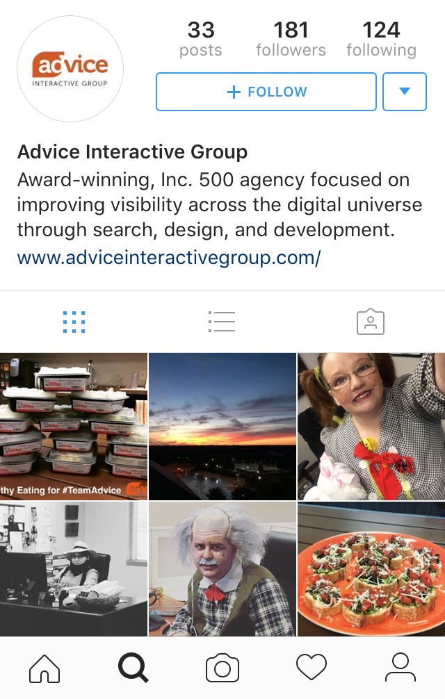 Advice-Interactive-Instagram-profile