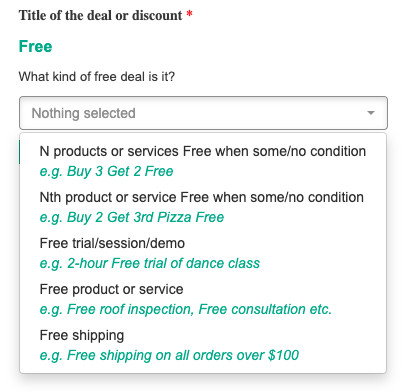 Bing Places Dashboard - Deal Example