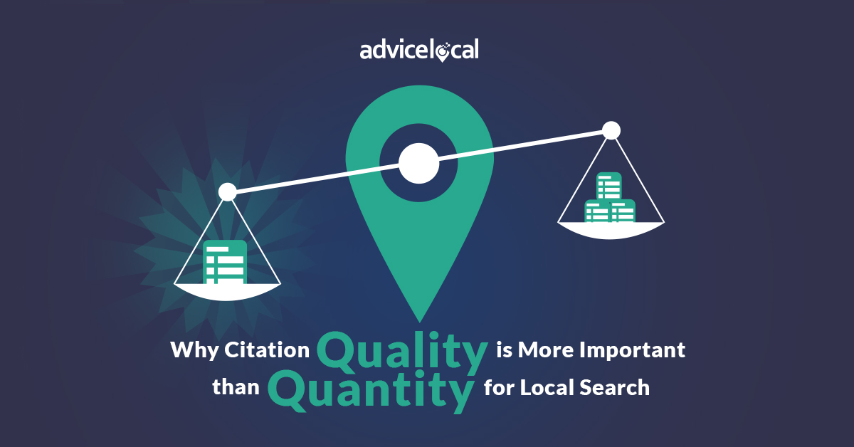 Why Citation Quality is More Important than Quantity for Local Search
