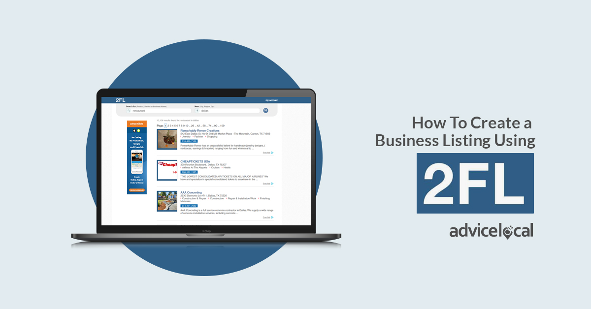 How To Create a Business Listing Using 2 Find Local