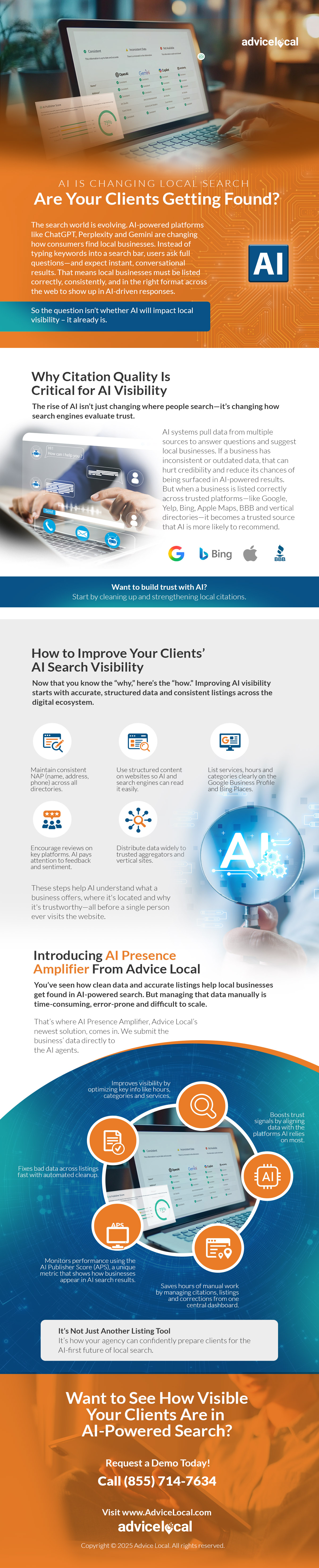An AI optimization tool to boost clients’ search visibility.