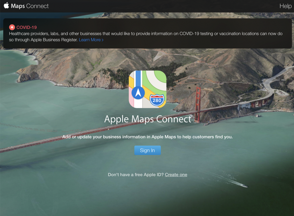 apple maps connect