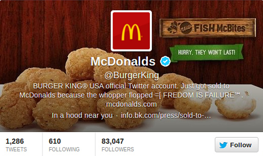 Burger King Twitter Hacked