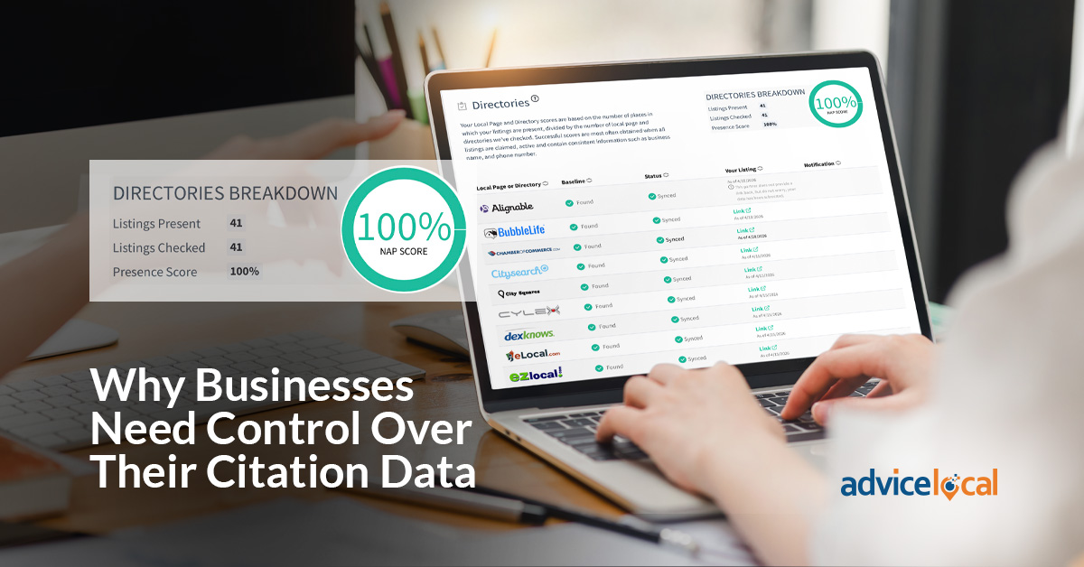 Controlling business citation data.