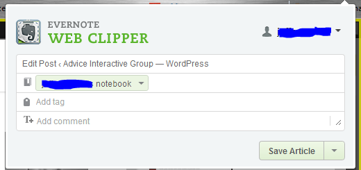 evernote web clipper chrome extension