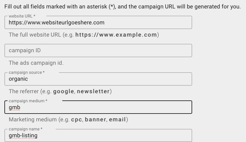 google utm builder example