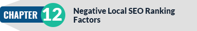 Negative local SEO ranking factors