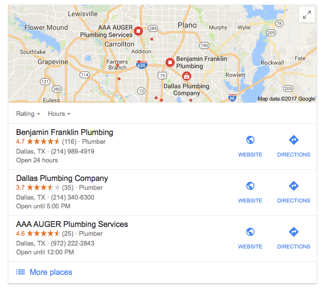 Google My Business Local Pack