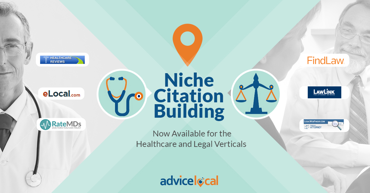 Niche Citation Building – Now Available for the Healthcare and Legal Verticals