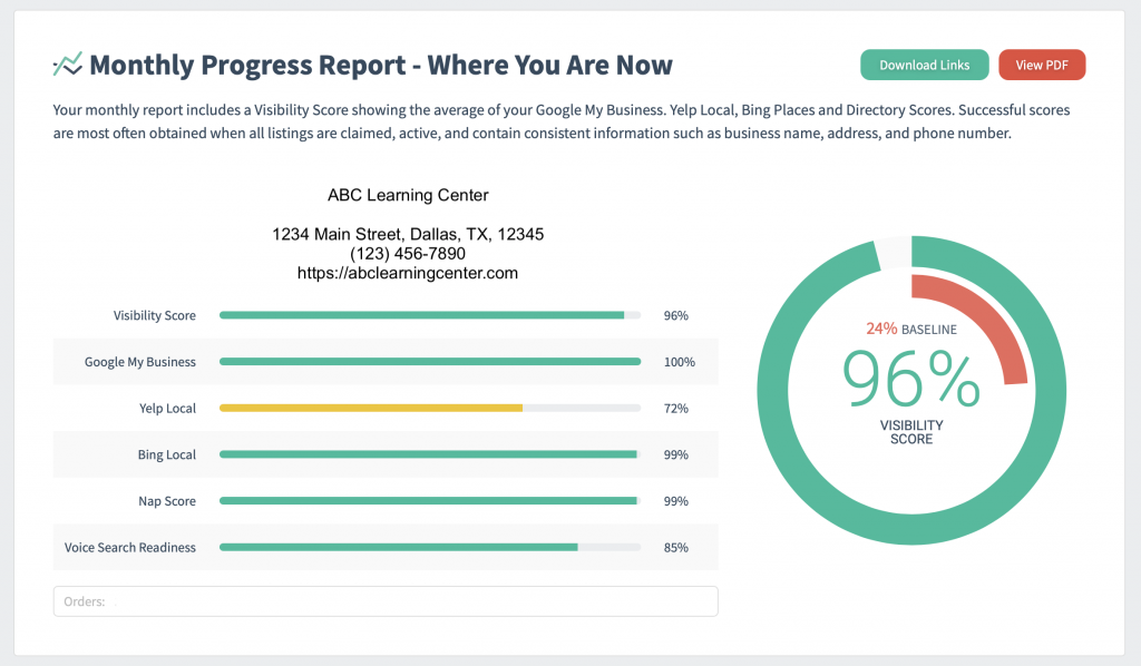 online visibility report image