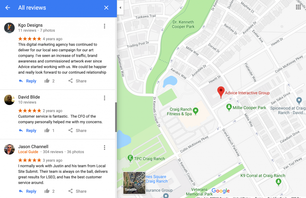 write a review google maps