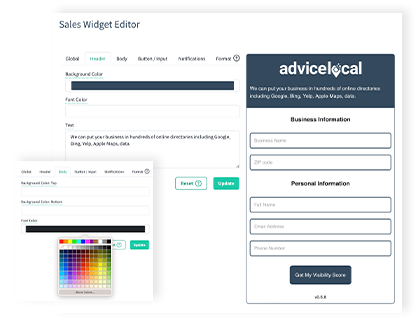 Sales Widget Website Integration Example