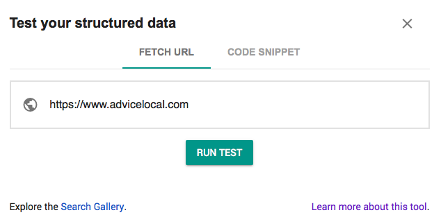 Structured Data Testing Tool Example - Technical SEO Audit