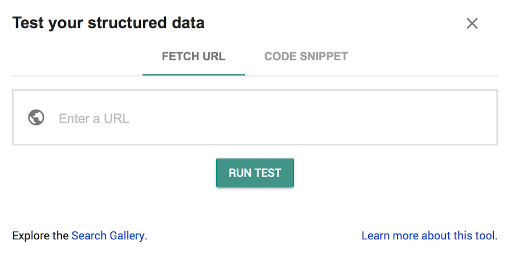 Structured Data Testing Tool Example
