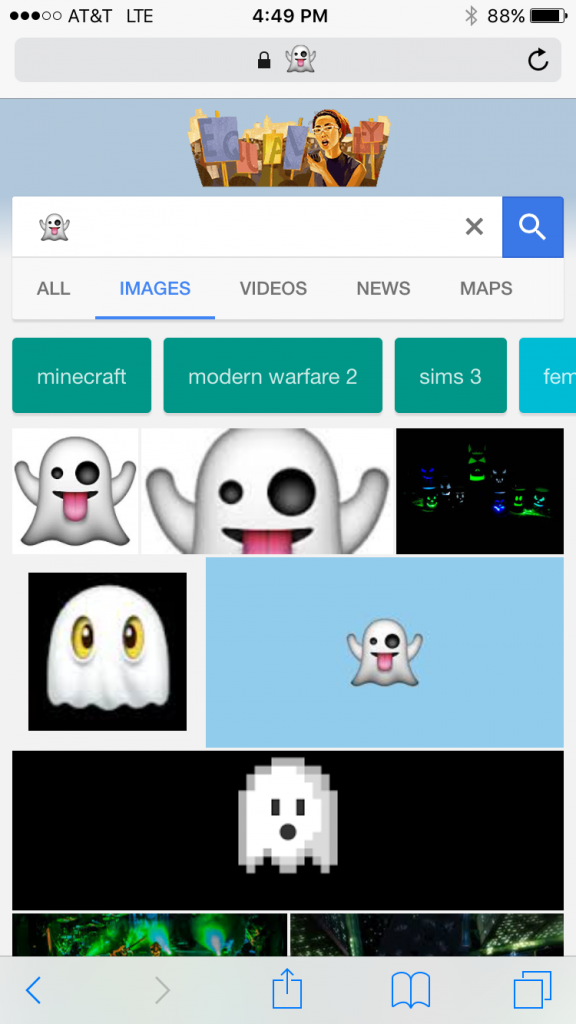 Ghost Emoji Google Search Results