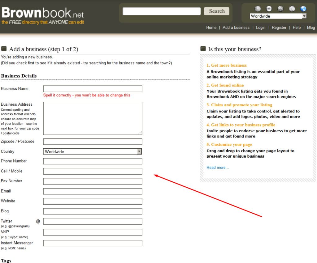Brownbook Business Listing step 8