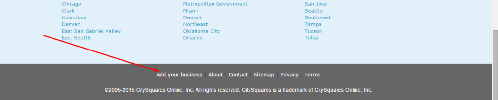 City Squares Business Listing Step 5