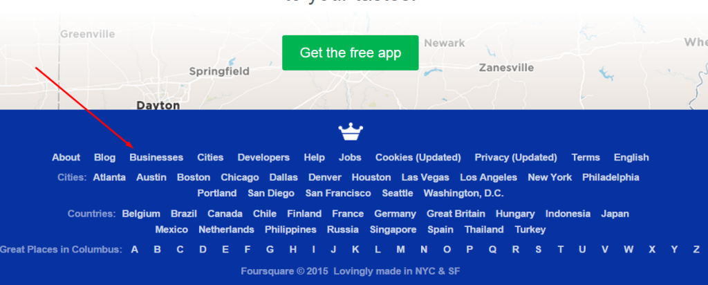 Foursquare Business Listing Step 4