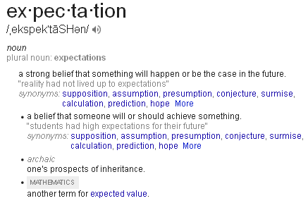Expectation Definition