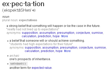 Meaning Expectation Meaning Expectation